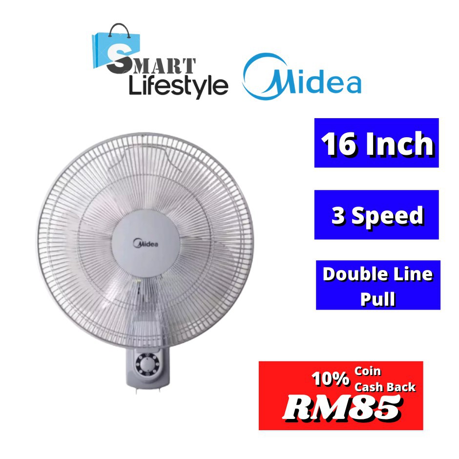 Midea Fan Wall Fan 16 Mf 16fw6h Shopee Malaysia