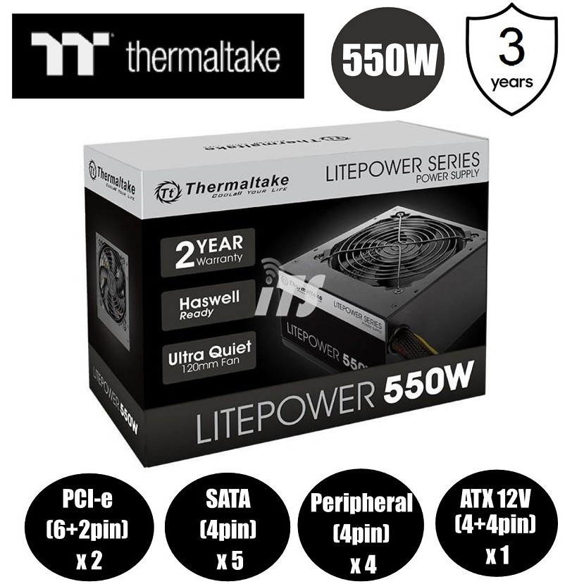 Thermaltake Litepower 550w 230v Power Supply Units Shopee Malaysia