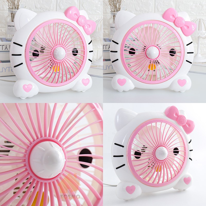Table Fan Cute Cartoon Electric Fan Desktop Office Fan Kipas Angin Fans  Portbable Hello Kitty Fan Mute Cooling Fan Murah | Shopee Malaysia