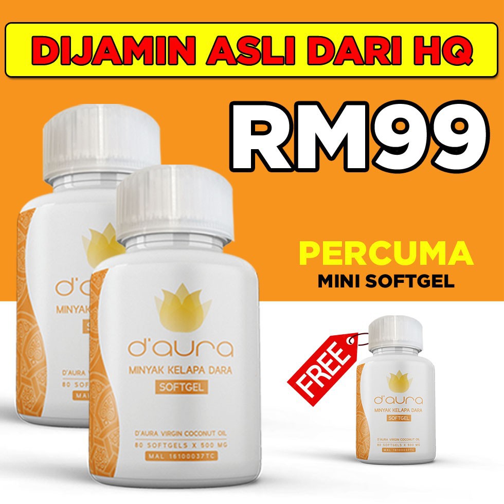 Offer Softgel Minyak Kelapa Dara Original D Aura Hq Free Mini Softgel Shopee Malaysia