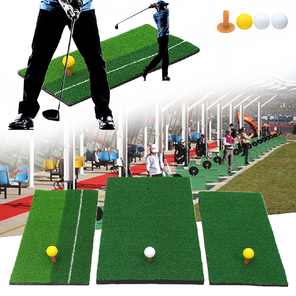 Golf Putting Training Mats Nylon Turf Chipping Driving Range