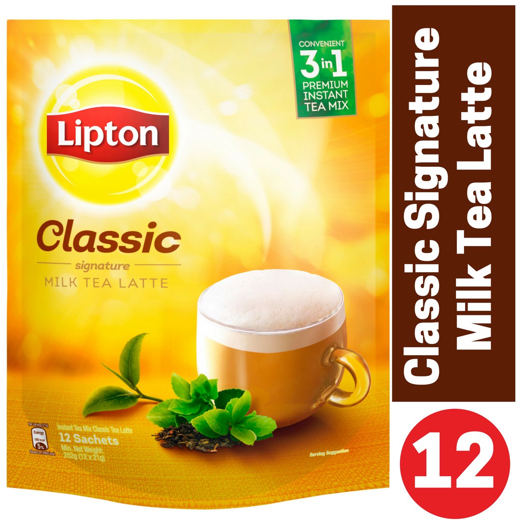 Lipton Milk Tea 3 in 1 (12 sticks) Classic Milk Tea Latte (Lipton Tea