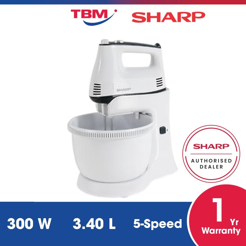 Sharp Stand Mixer Turbo 5 Speed (3.4L) EMS60WH