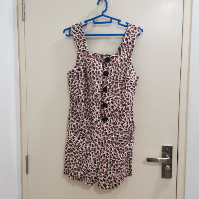 [New} Print Button Jumpsuit