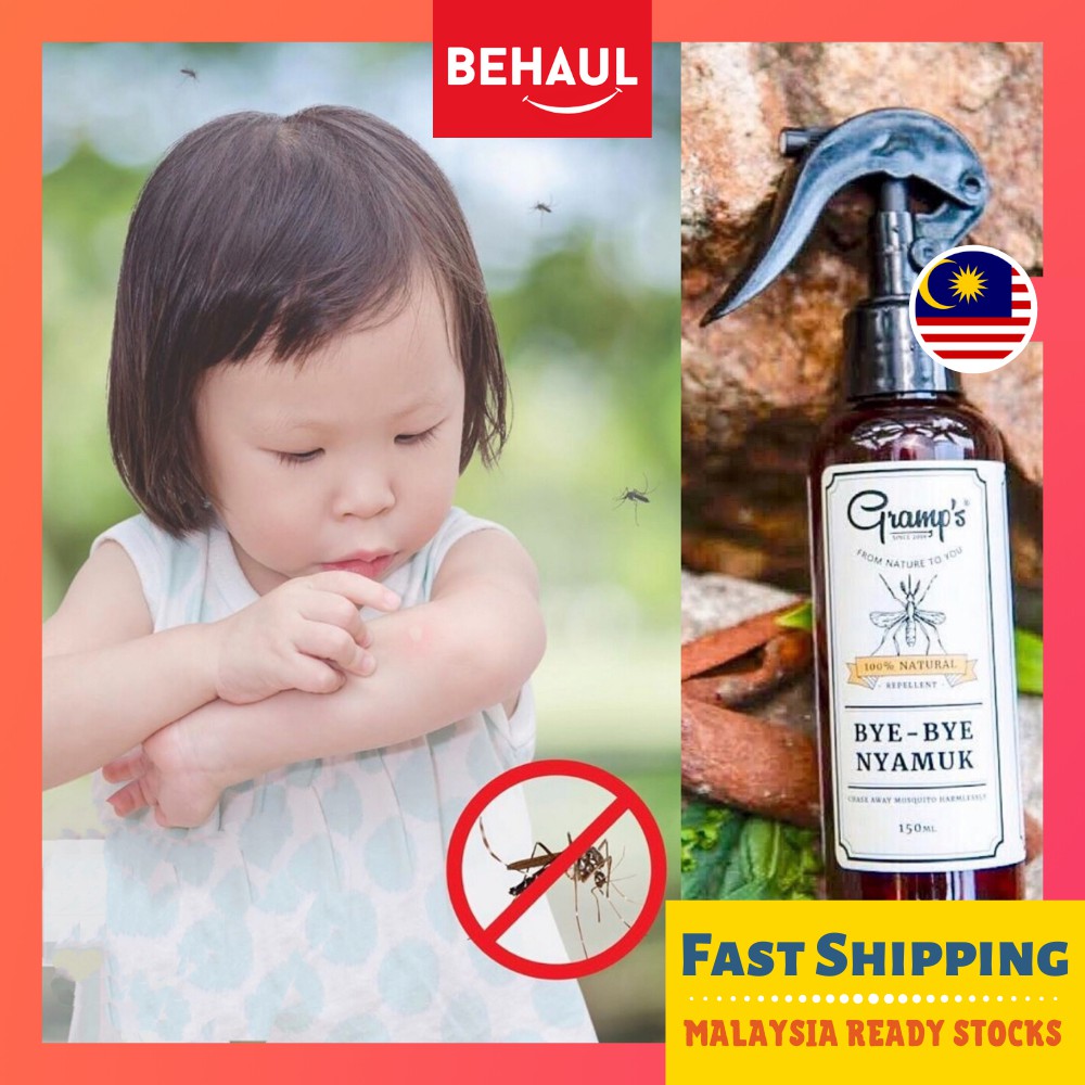 [Malaysia Ready Stock] 100% Natural Mosquito Repellent 150ML Gramp's ...