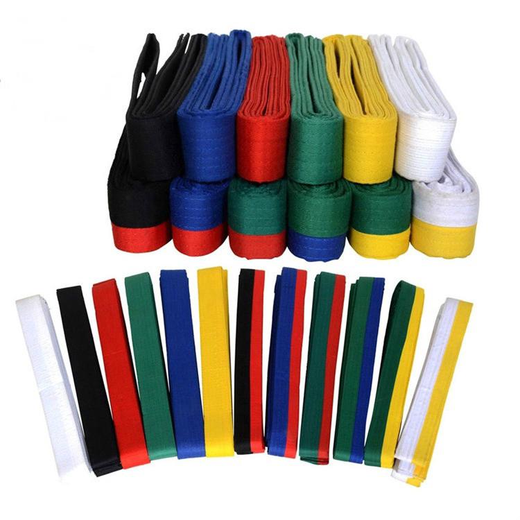 taekwondo-belts-for-with-red-blue-green-black-children-taekwondo