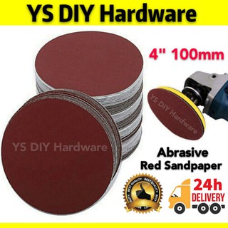 4” 100mm Abrasive Red Sandpaper