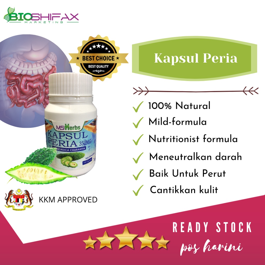 Kapsul Peria Ms Herbs / Bioshifax (KKM) Shopee Malaysia