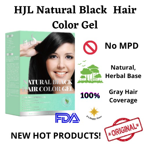HJL Natural Black Hair Color Gel for Men & Women Herbal No MPD 100% Grey  Coverage Fruity Smell HJL | Shopee Malaysia