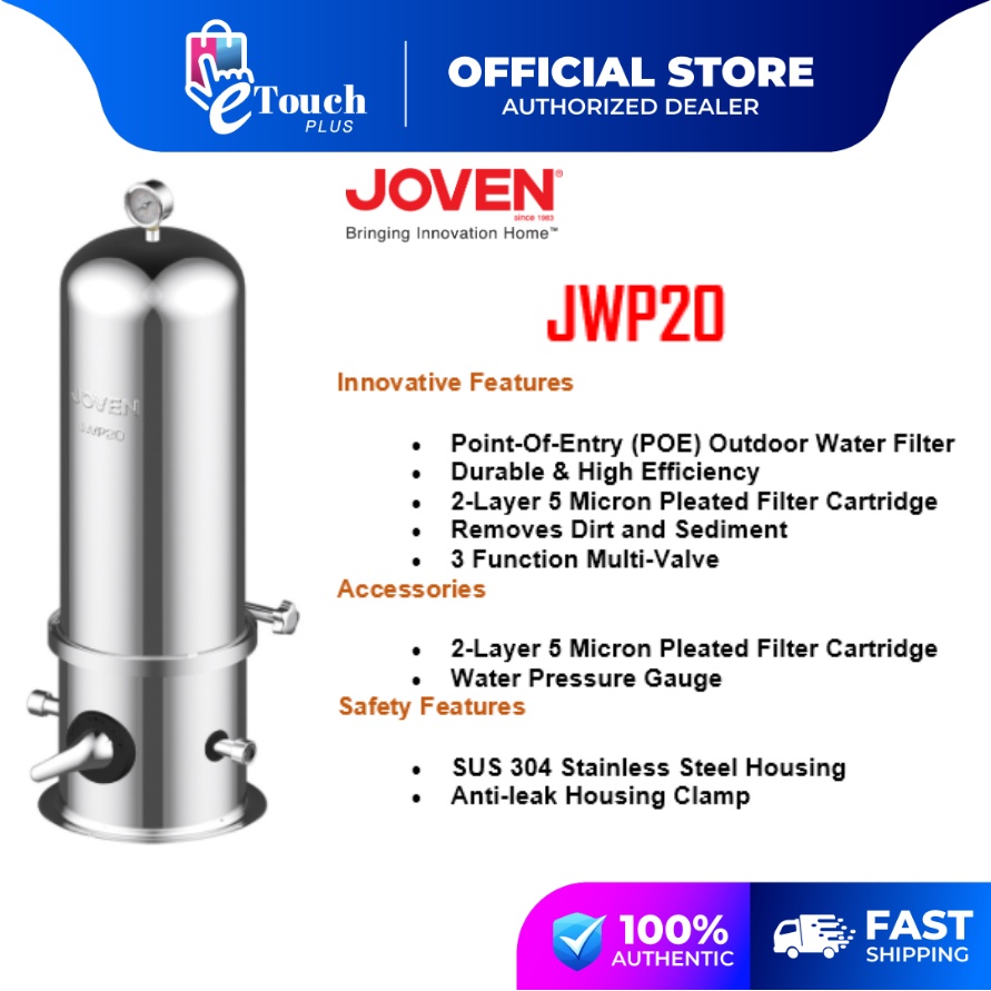 Joven SUS304 Grade Stainless Steel Outdoor Water Filter / Water