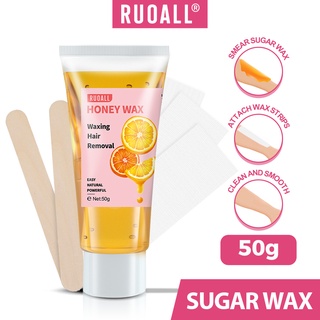 Sugaring Hair Removal Wax Kit 100% Organic Cold Sugar Wax for Legs, Arms and Private Parts Waxing Depilatory, No Heating Required
