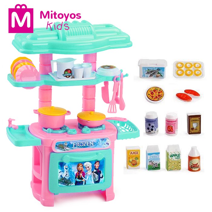 Mitoyos Kids Frozen Pretend Play Chef Mini Kitchen Cooking ...