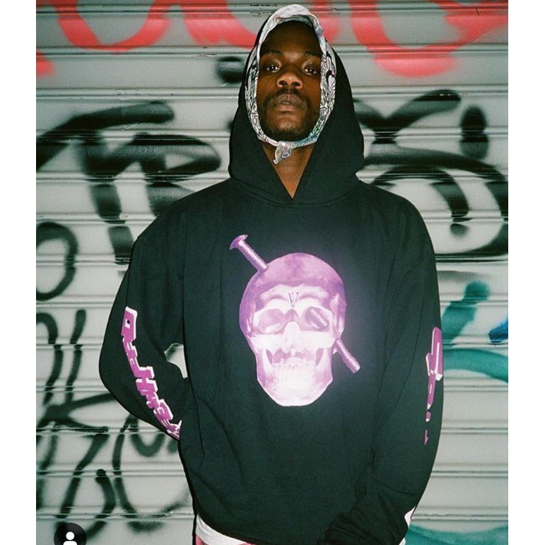 vlone purple skull hoodie