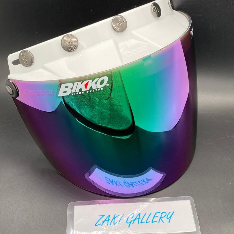 BOGO BIKKO VISOR TINTED RAINBOW SIANG MALAM VISOR HELMET 3 BUTTON MHR