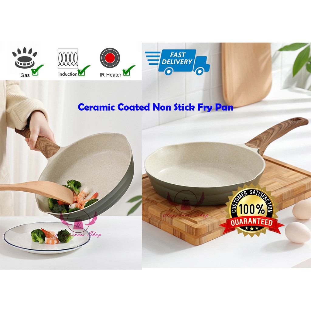 German Technology Ceramic Coated Non Stick Fry pan 24cm 26cm Frying Pan ...