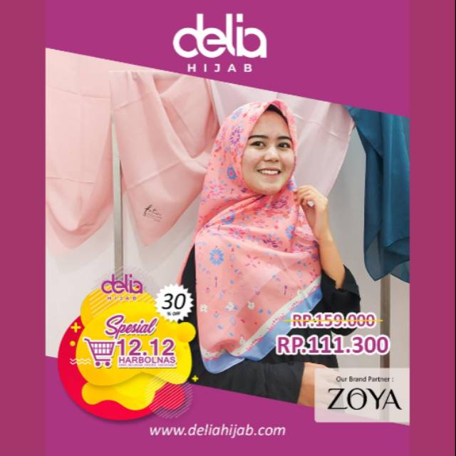 Modern Hijab ivan  gunawan  Zoya  by Delia Hijab Shopee 