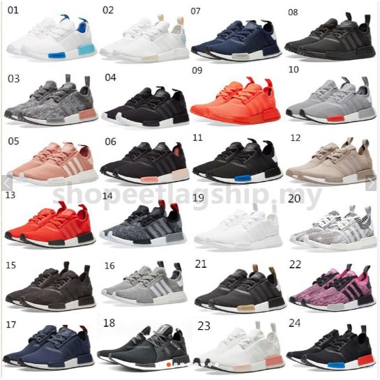 24 colors Adidas NMD R1 Boost men women's shoes breathable | Shopee Malaysia