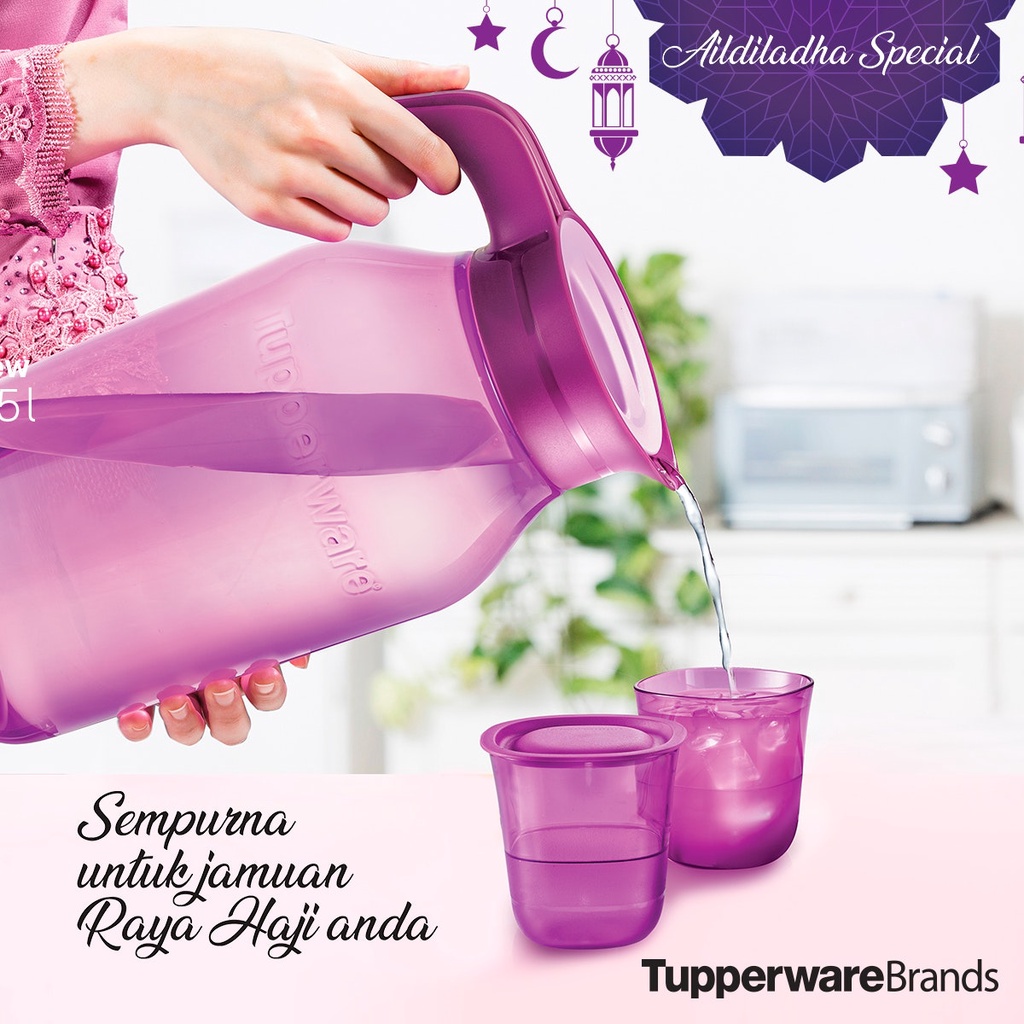 [Tupperware]  Universal Jar Pitcher 4.5L / Cystalline Drinking set / Purple Royale Pitcher (4.2L/1.4L) / Plates / Mugs