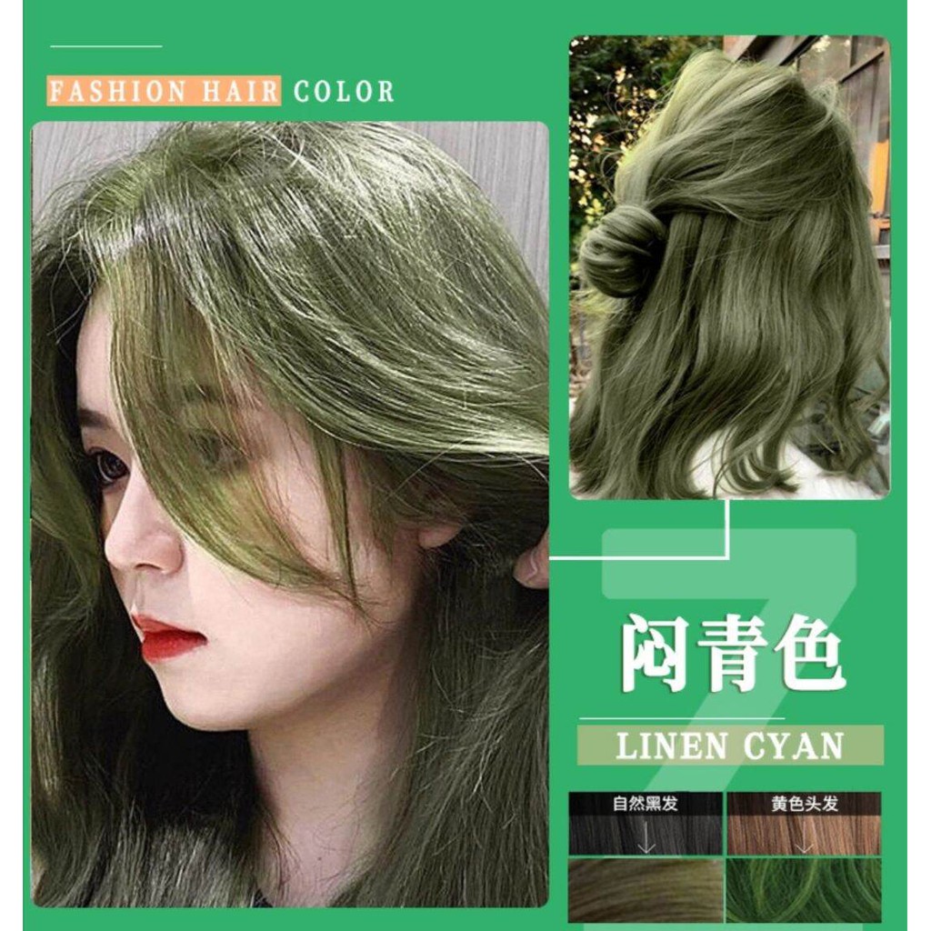 New】222 Matt Green Blonde fruity hair color Dark Green Hair Care Fruit  Puree Tartaric Acid Hair Dye Nutrition | Shopee Malaysia