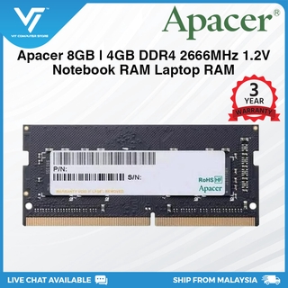 Apacer 8GB | 4GB DDR4 2666MHz 1.2V Notebook RAM Laptop RAM