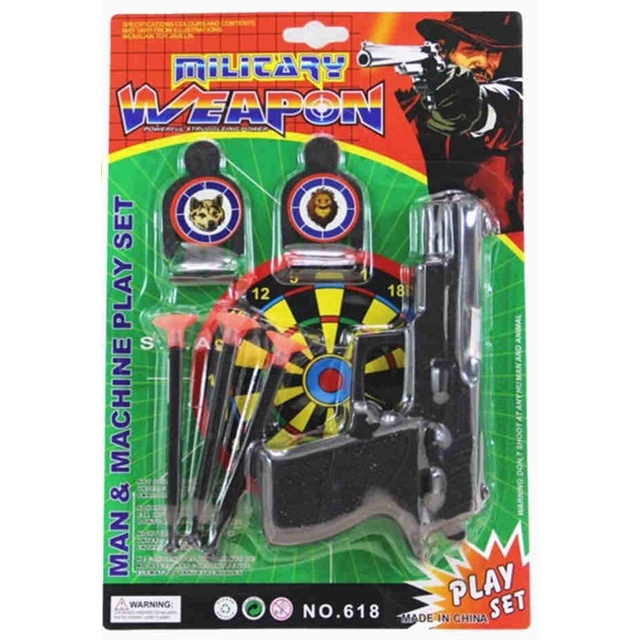 STY Play Set Dart Toy Weapon Set Mom & Baby Military Weapon Man & Machine Playset