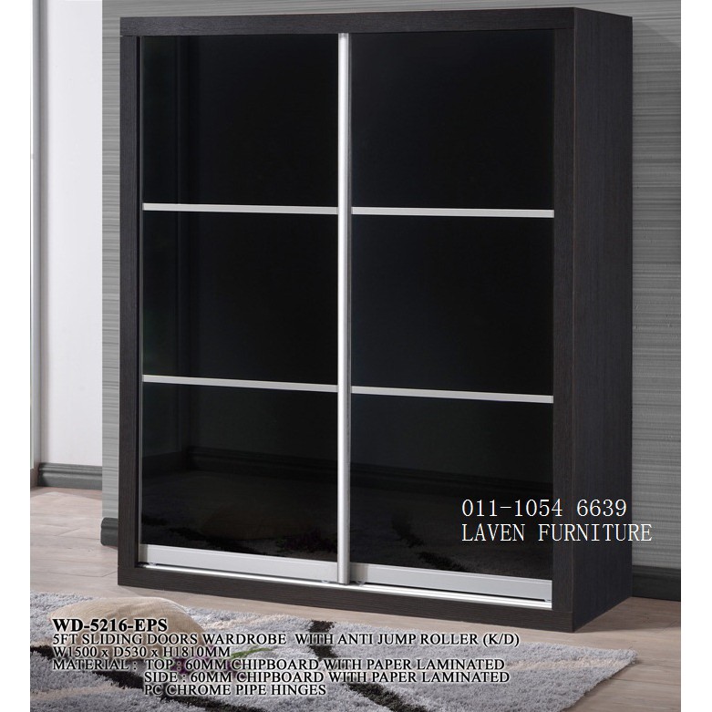 5 Ft Sliding Doors Wardrobe Shopee Malaysia