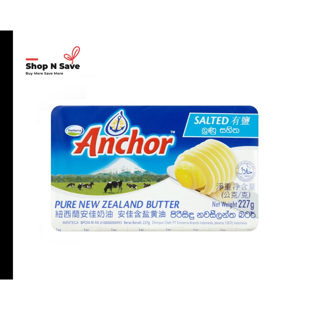 ANCHOR NEW ZEALAND BUTTER 227GM | Shopee Malaysia