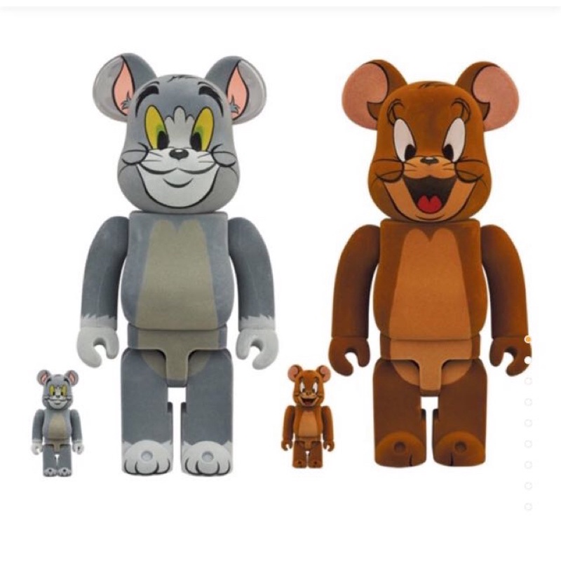 Bearbrick - Tom and Jerry Flocky ver - 400%+100% | Shopee Malaysia