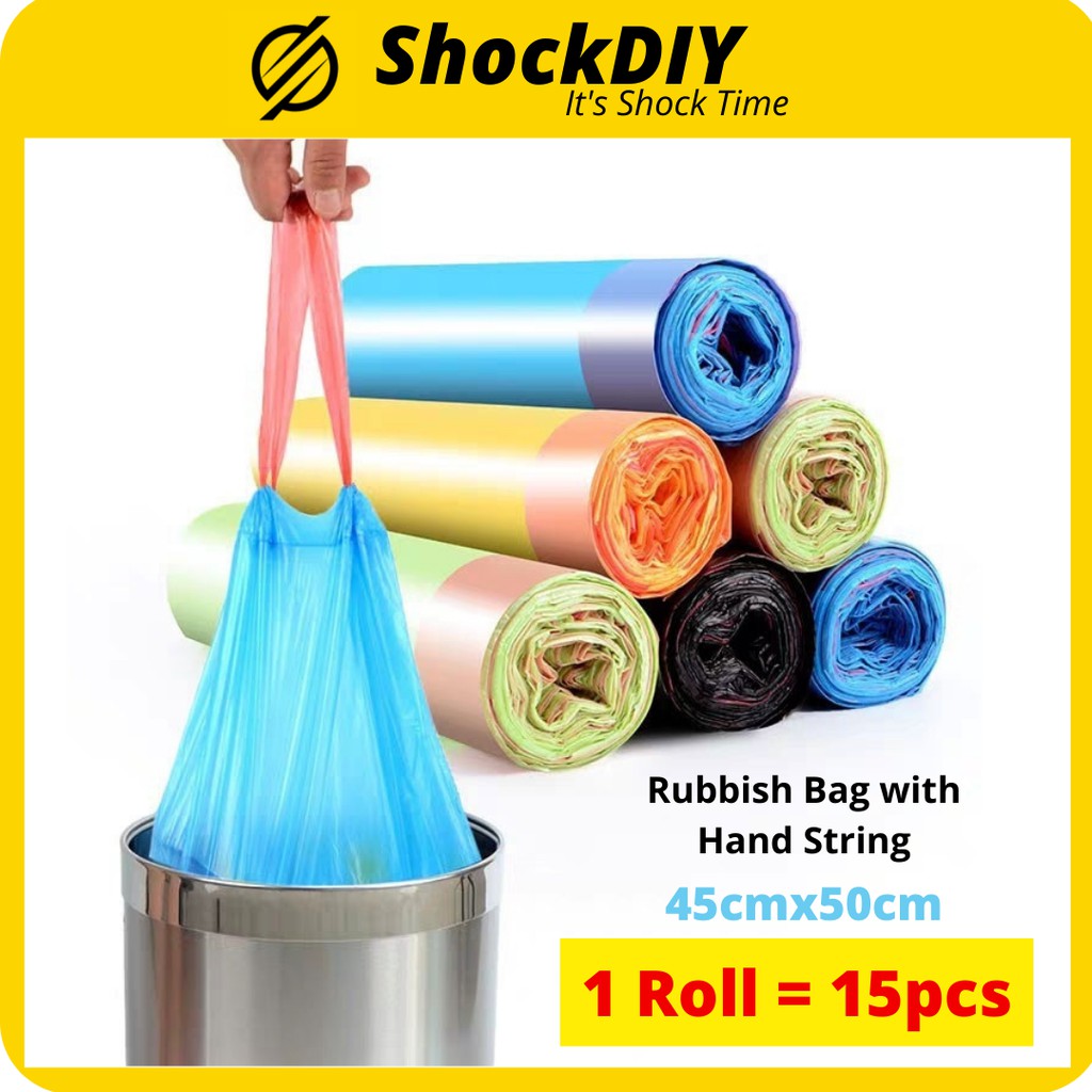 45cm x 50cm Rubbish Bag With String Home Garbage Bags Office Cleaning