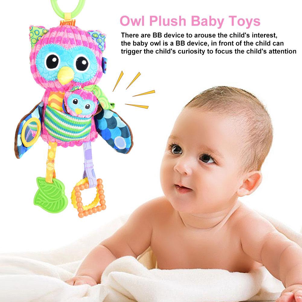 Mobiles Owl Baby Soft Multifunctional Plush Stroller Toys Crib