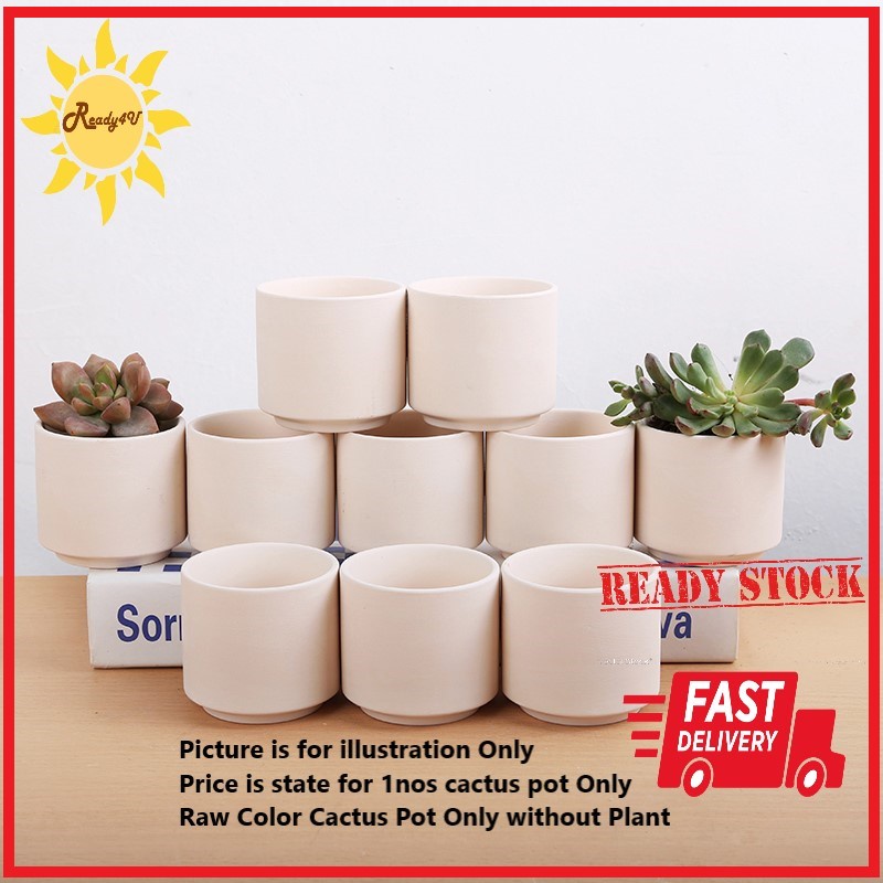 Ready Stock Paintable Succulent Pottery Vase / Ceramic Flower Pot / 小花盆 / 多肉小花盆