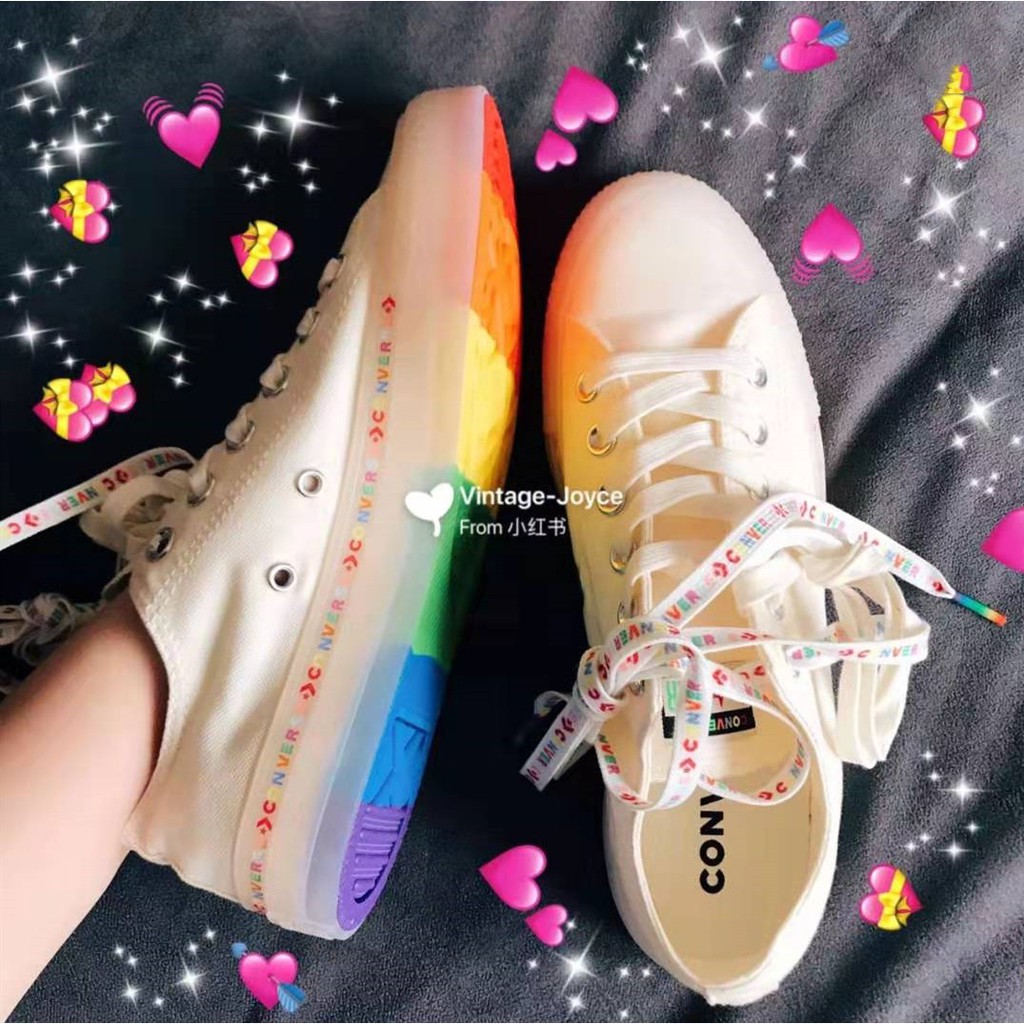 Converse all-star jelly rainbow bottom 