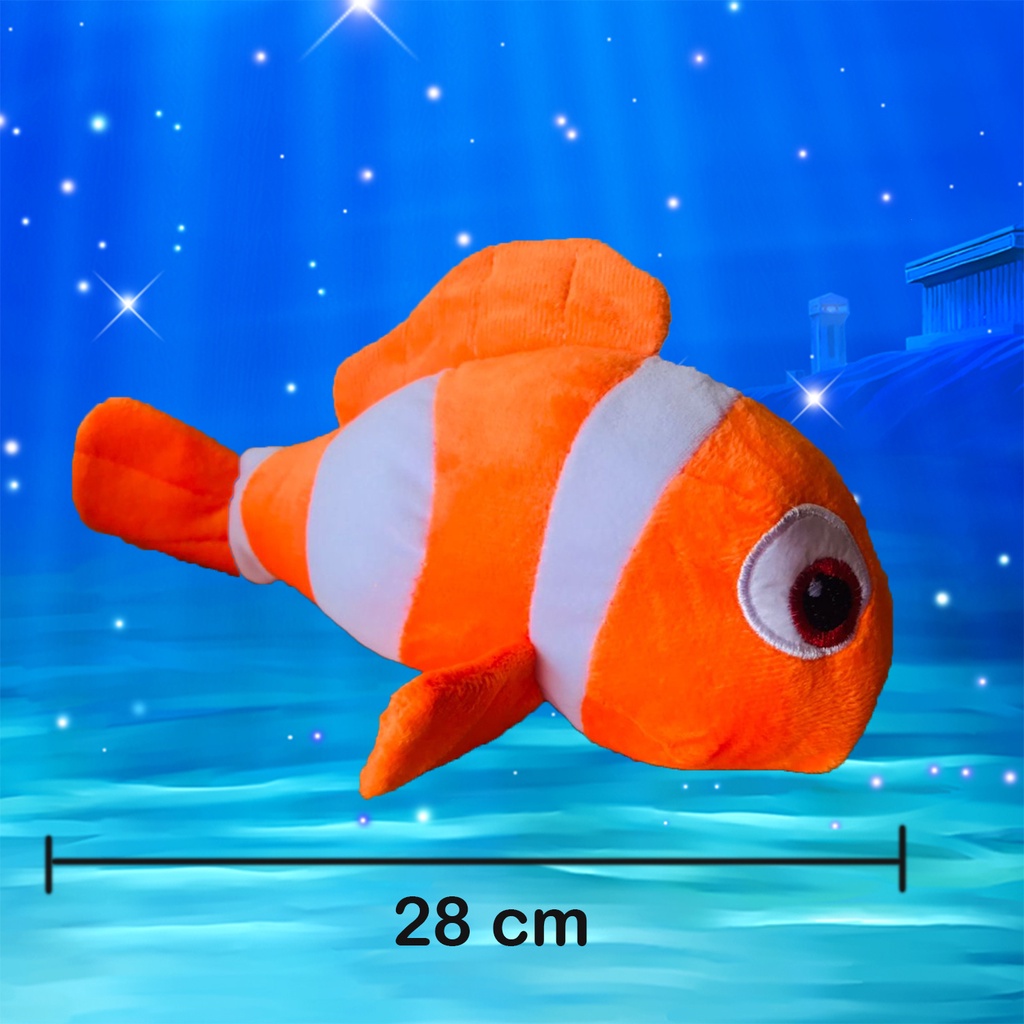 FREE GIFT Nemo Fish Aquaria Plush Toys Stuffed Animal Cute Clown Fish Soft Dolls Kids Mainan Anak Patung