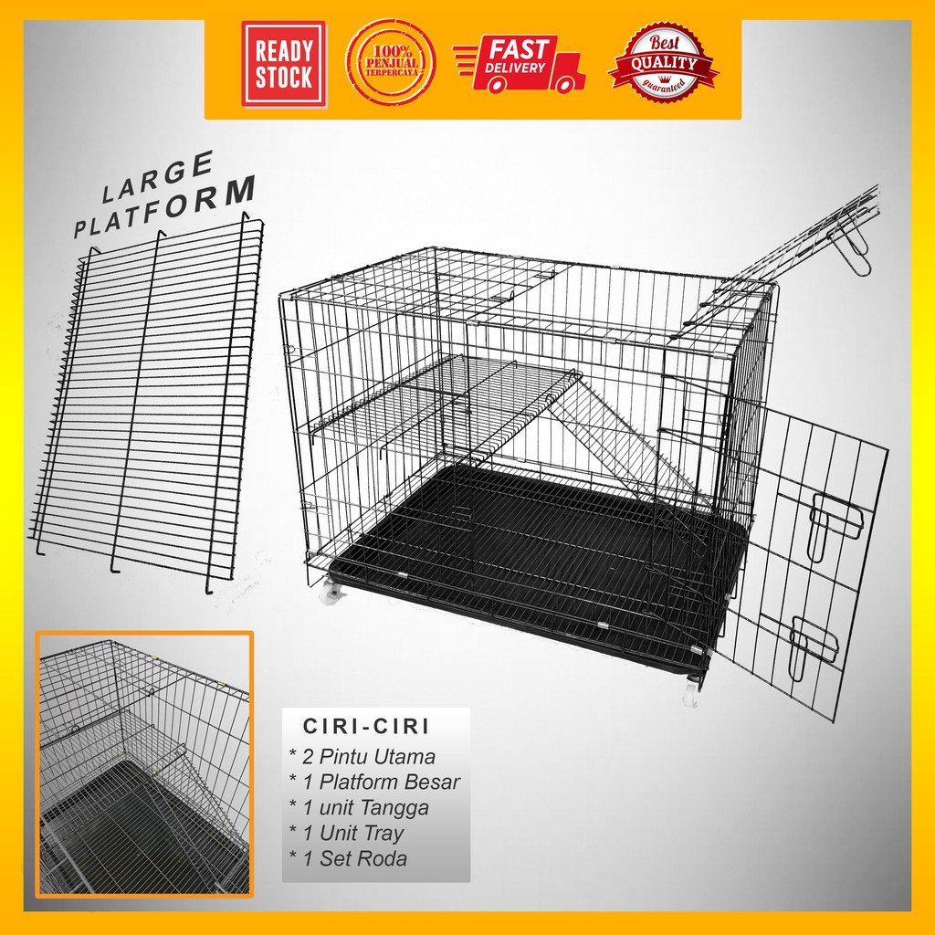 (READY STOCK) Sangkar Kucing 1 Tingkat / Cat Cage 1 Level (L) 6366L