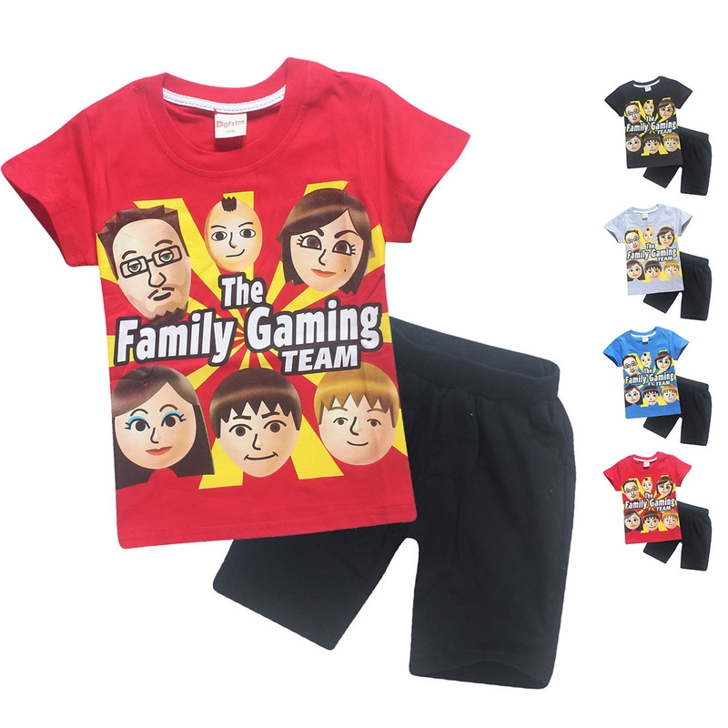 Cotton Roblox Fgteev Children Big Virgin Suit Short Sleeved T Shirt Two Piece Children S Clothing 8364 Shopee Malaysia - roblox merch roblox fgteev toys