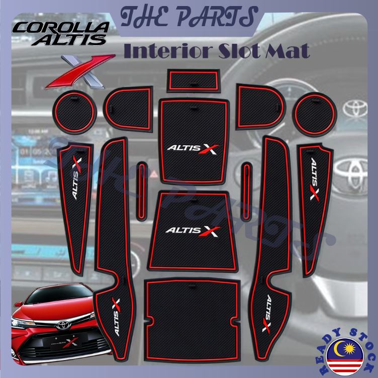 Toyota Corolla Altis X 20142018 Car Interior Slot Mat Storage Tank Mat Car Mat Antislip Mat