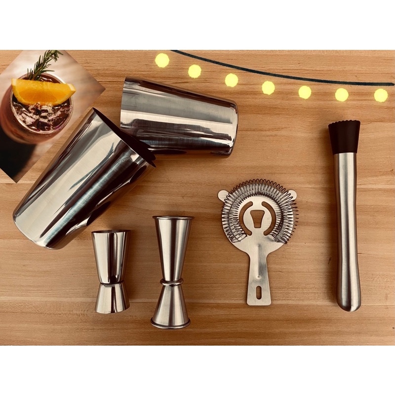 [READY STOK] MOCKTAIL COCKTAIL SHAKER ACCESSORY BARTENDER BOSTON SHAKER MUDDLER STRAINER JIGGER ICE CRUSHER FEEDER SIEVE