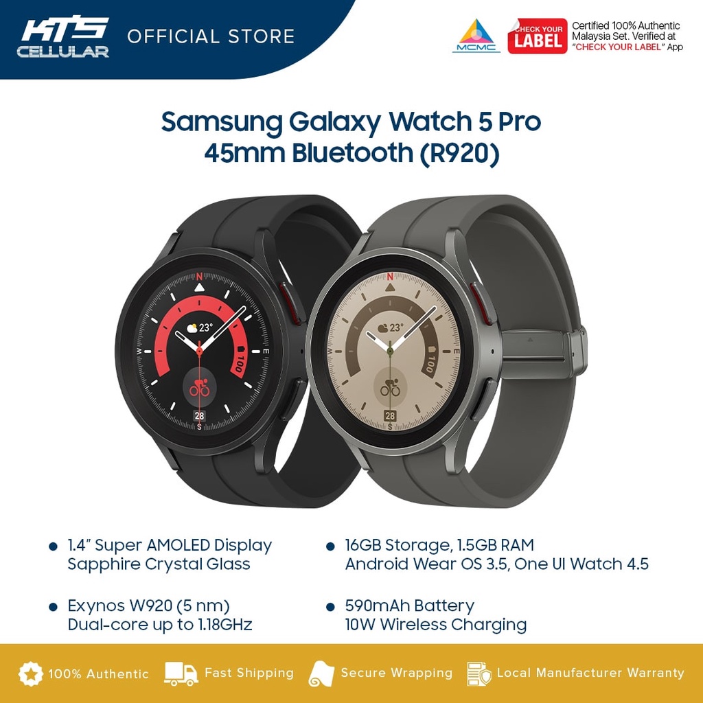 [READY STOCK] Samsung Galaxy Watch 5 Pro BT 45mm Smartwatch (R920