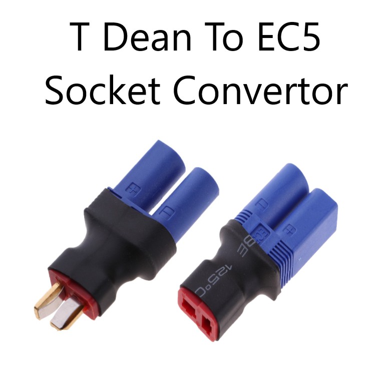 5mm bullet EC5 Male to Deans T Plug Female adaptor/connector/plug LiPo,Arrma 