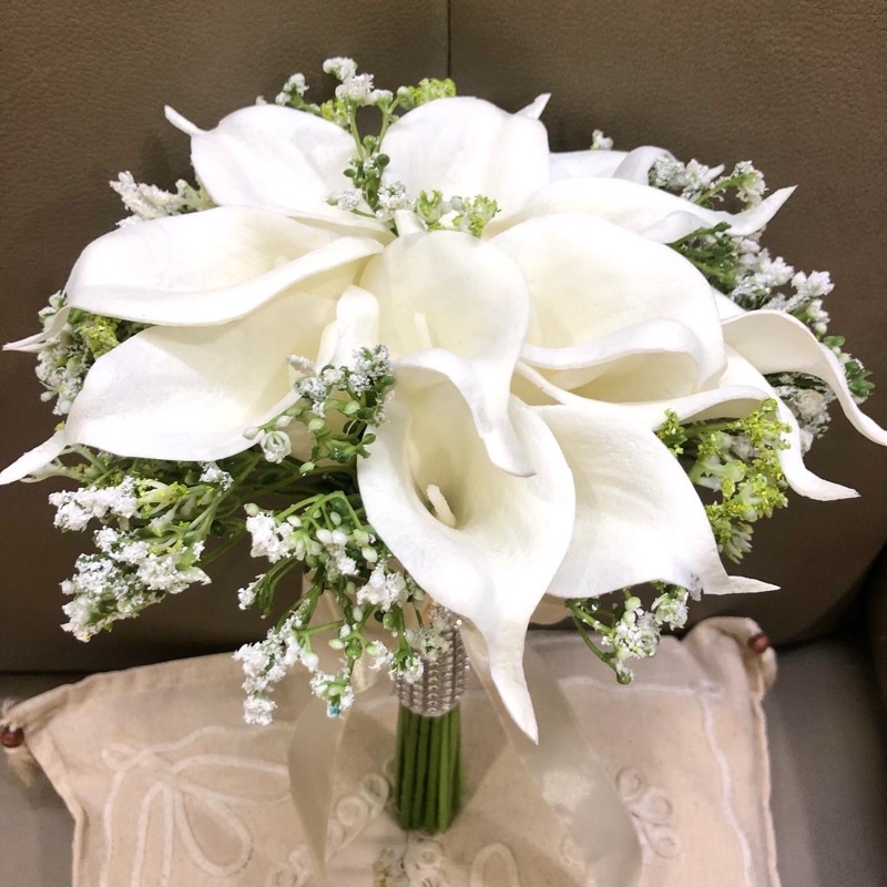 Buy New Stock Calla Lily Bunga Tangan Pengantin Hand Bouquet Bridal Bouquet Wedding Hand Bouquet Bridal Bouquet Seetracker Malaysia