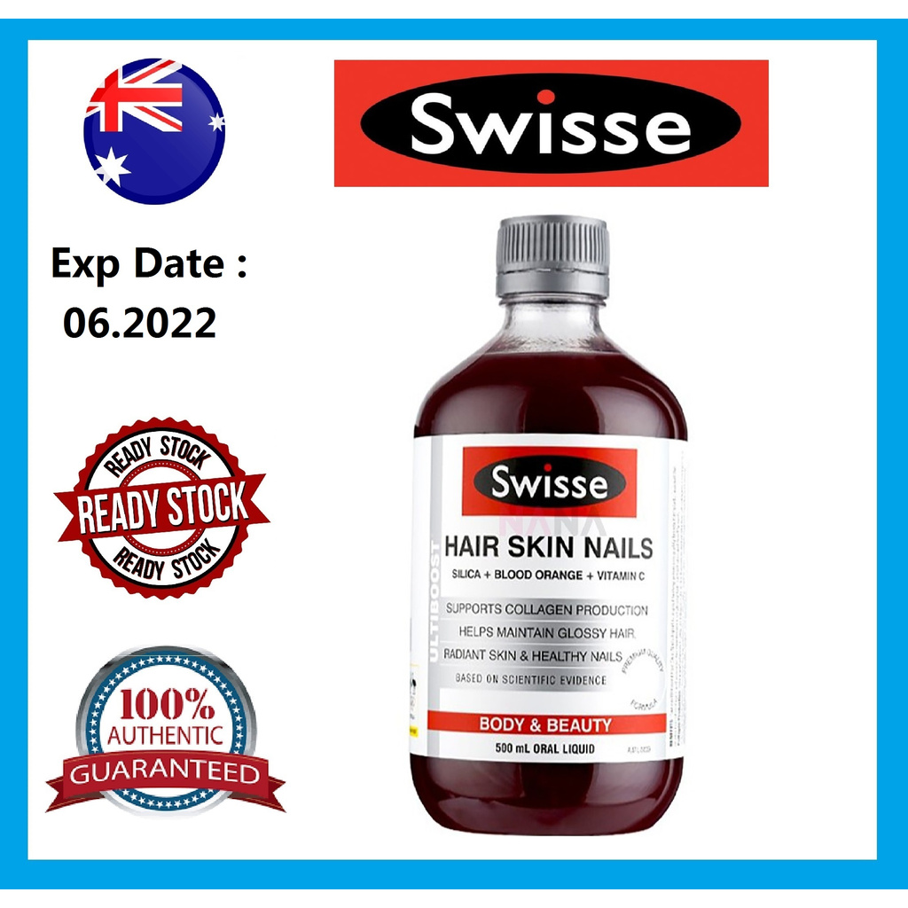 SWISSE Hair Skin Nails liquid (500ml) | Shopee Malaysia