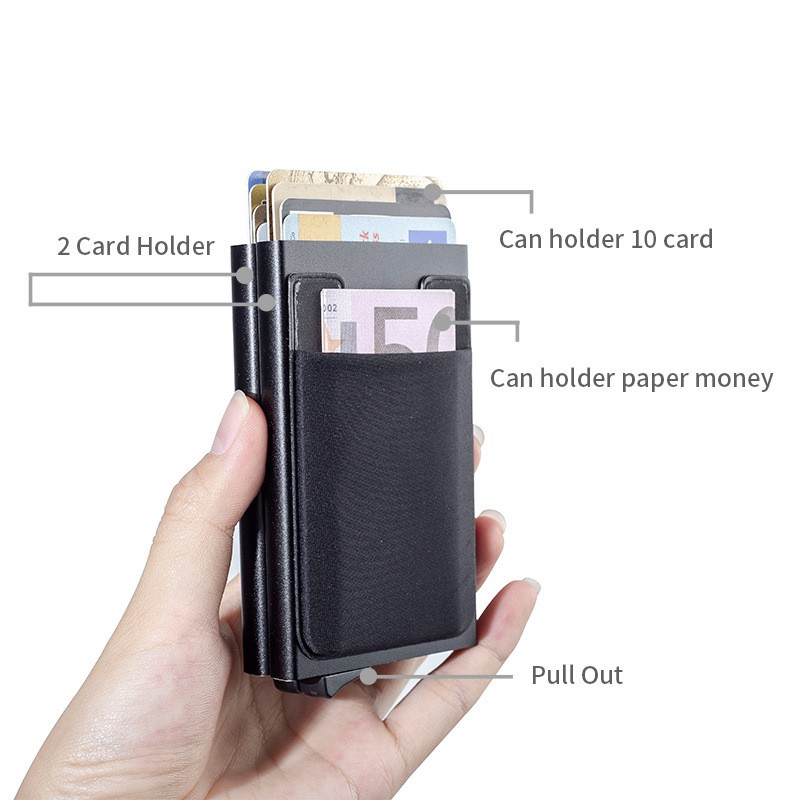 RFID PREMIUM METAL WALLET/DOMPET CARD HOLDER UNISEX CASUAL BUSINESS