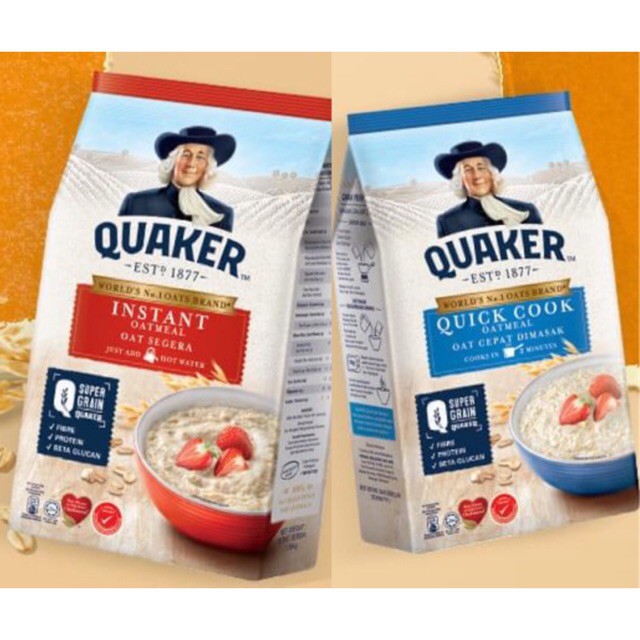 Quaker Instant Oatmeal & Oats Quick Cook (800g) Shopee Malaysia