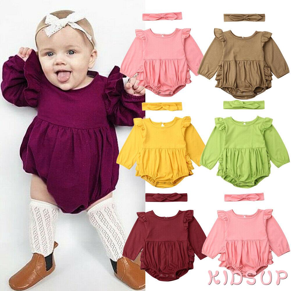 newborn girl long sleeve romper