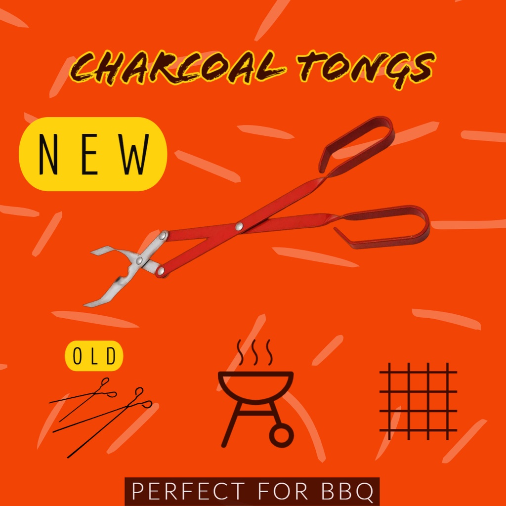 Aluminium Charcoal Tongs Charcoal Holder Charcoal Clipper Scissors Type