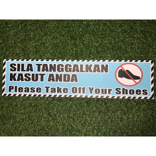 Sticker Floor 24 Inci X 6 Inci Sila Tanggalkan Kasut Anda Shopee Malaysia