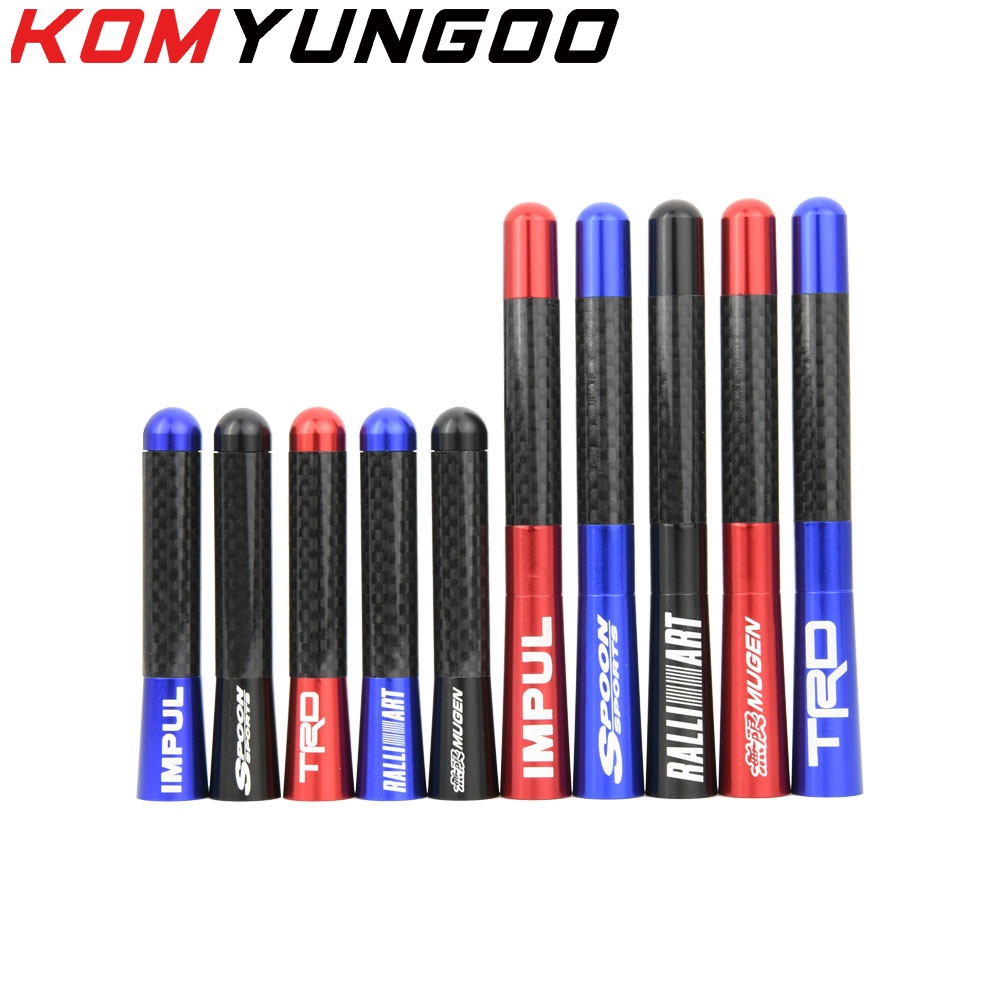 Premium Must 3.5/8/12CM Carbon Fiber Car Antenna FM Radio Aerial Signal Receiver Antena MUGEN TRD IMPUL RALLIART SPOO... - Image 5