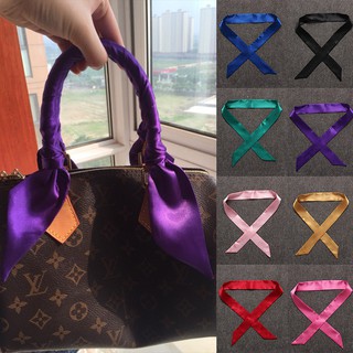 PLAIN COLOR TWILLY murah SILK RIBBON SCARF tie HAIRSCAFT bag handle bow decoration - yuss