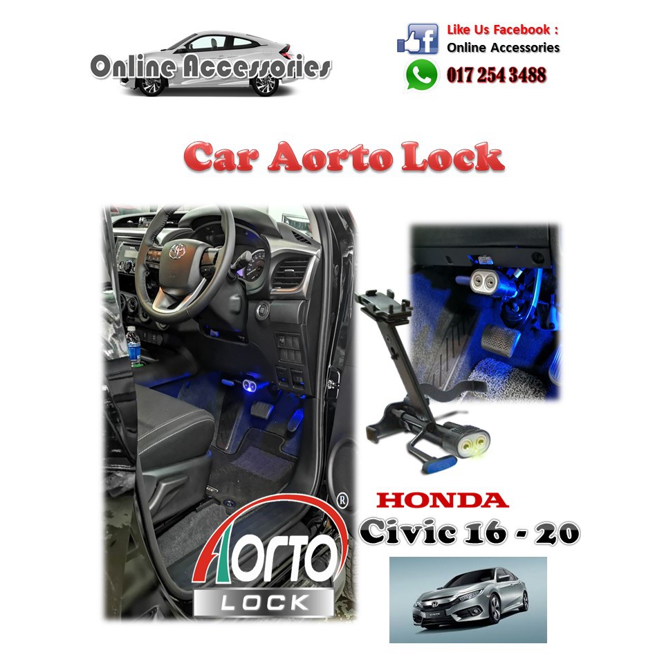 Civic Fc 2016 2020 Aorto Pedal Lock Double Lock Honda Shopee Malaysia