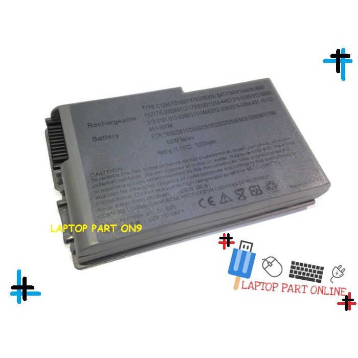 Dell Latitude D500 D505 D510 D5 D530 D530n D600 D610 Pp17l Laptop Battery Shopee Malaysia